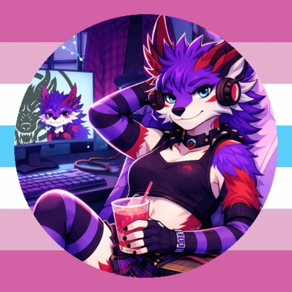 Avatar violet fluffy